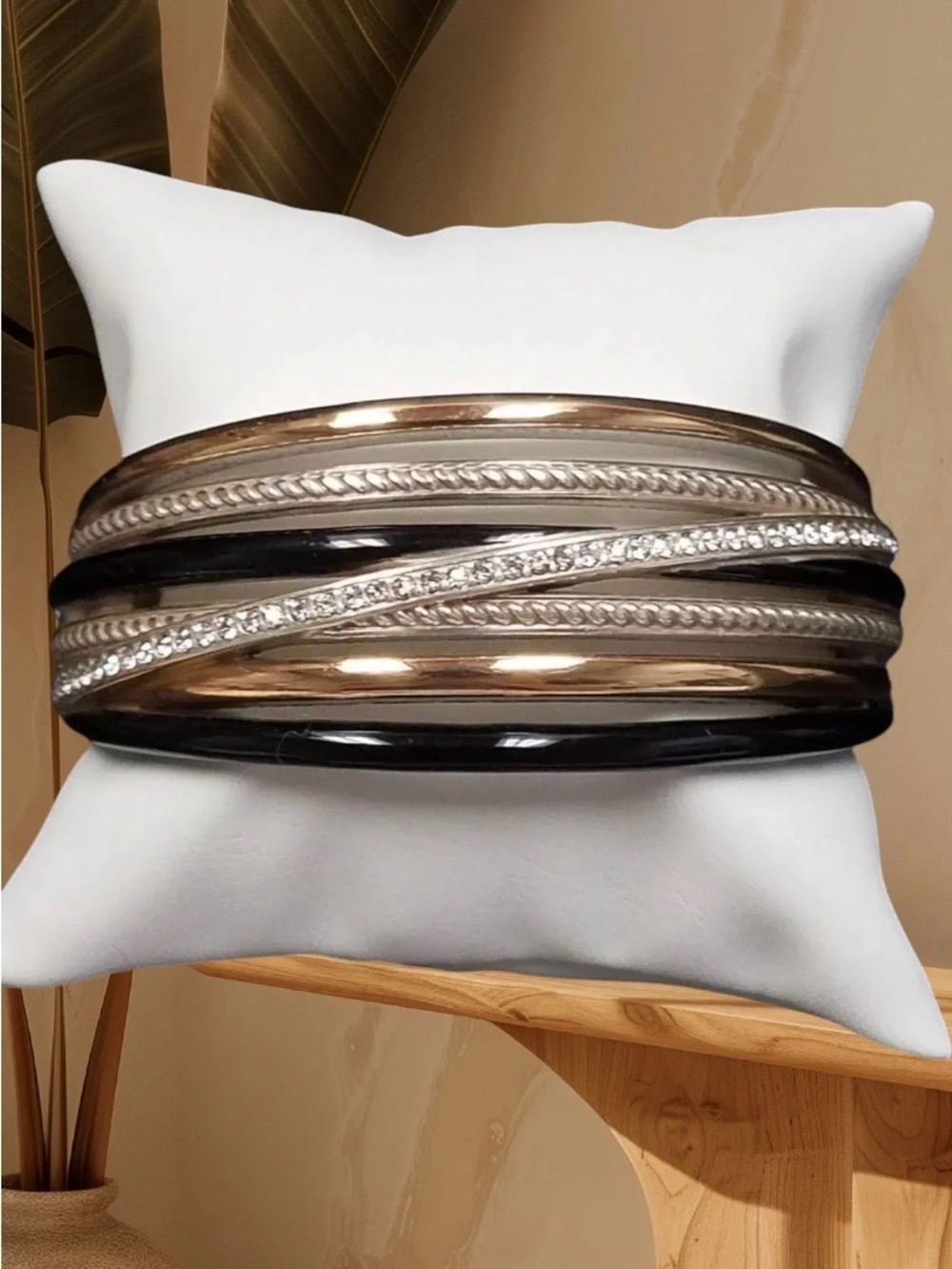 Brighton Neptune's Rings black hinged bangle